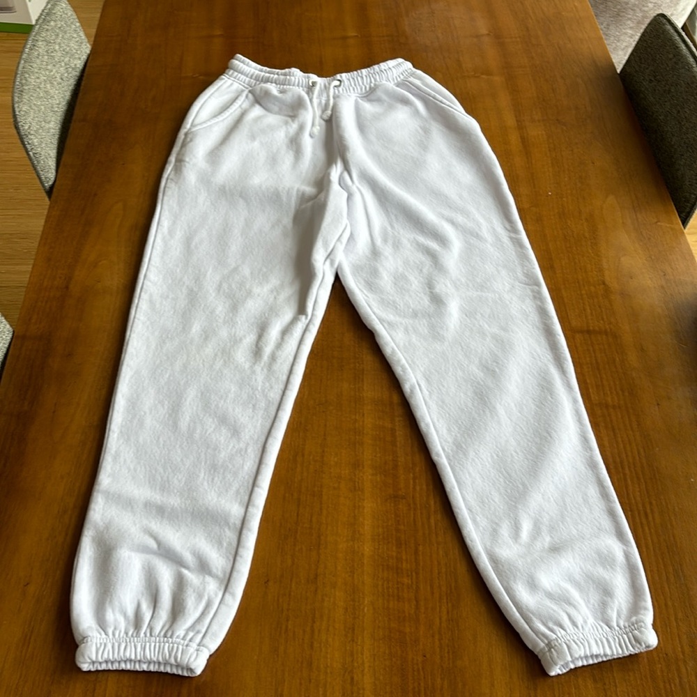 Missguided white sweatpants size 4